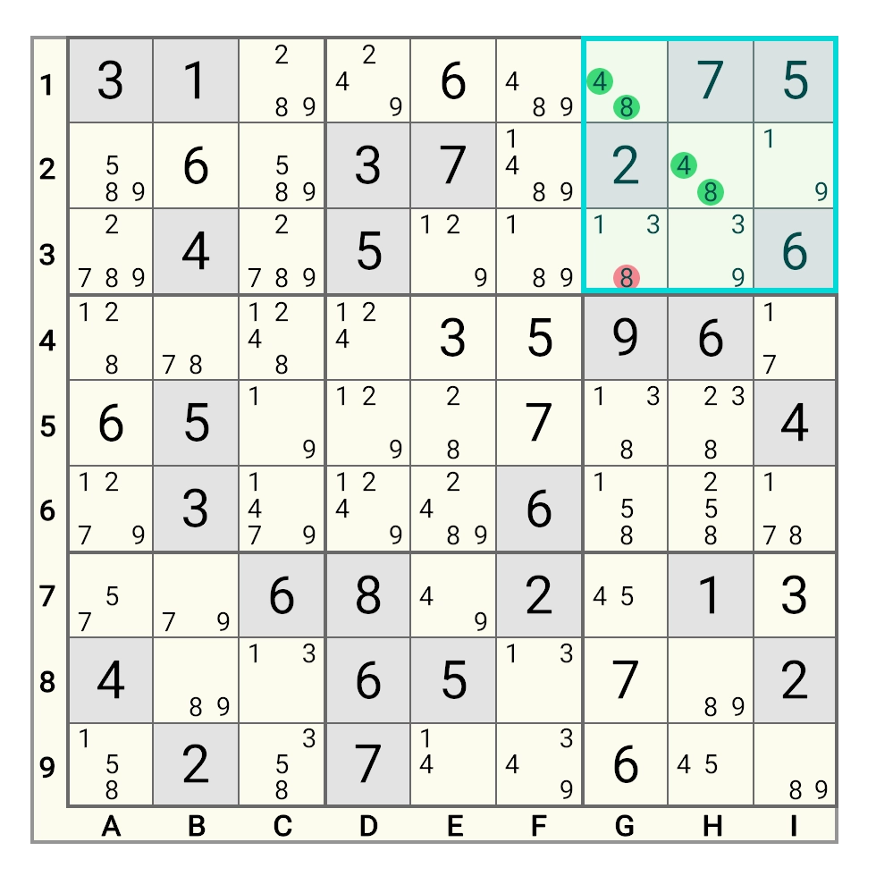 Naked Pair Example 1