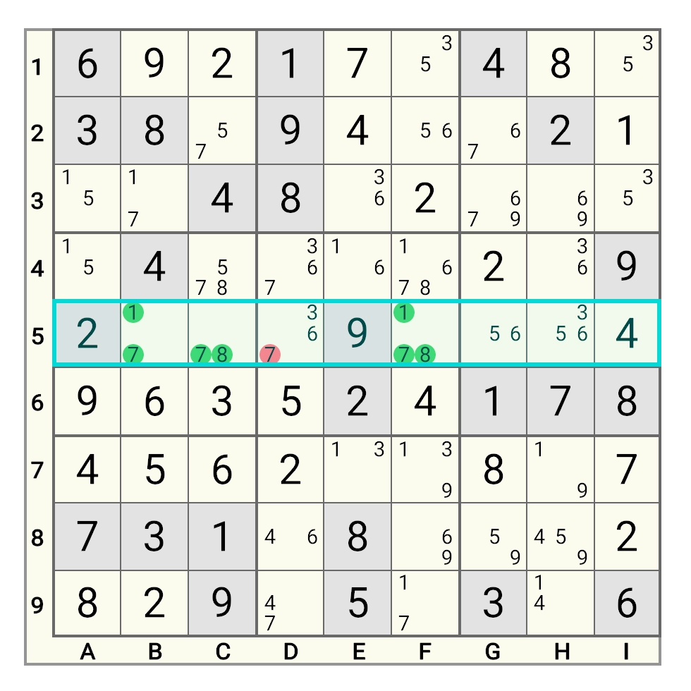 Naked Set Complement Example 1 - Naked