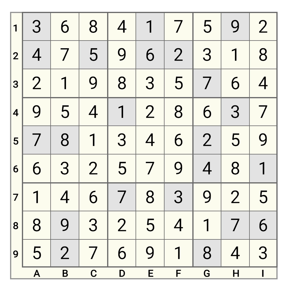Sudoku Solution Example